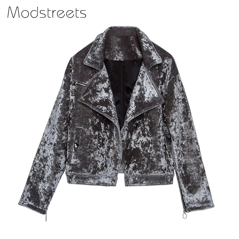 Modstreets 2019 Базовая куртка зимнее хлопковое пальто женская серебряная с отворотом