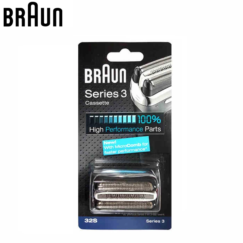 Бритва для бритвы Braun 32S Series 3 Сменная головка фолиевой резки с микрорасческой (320