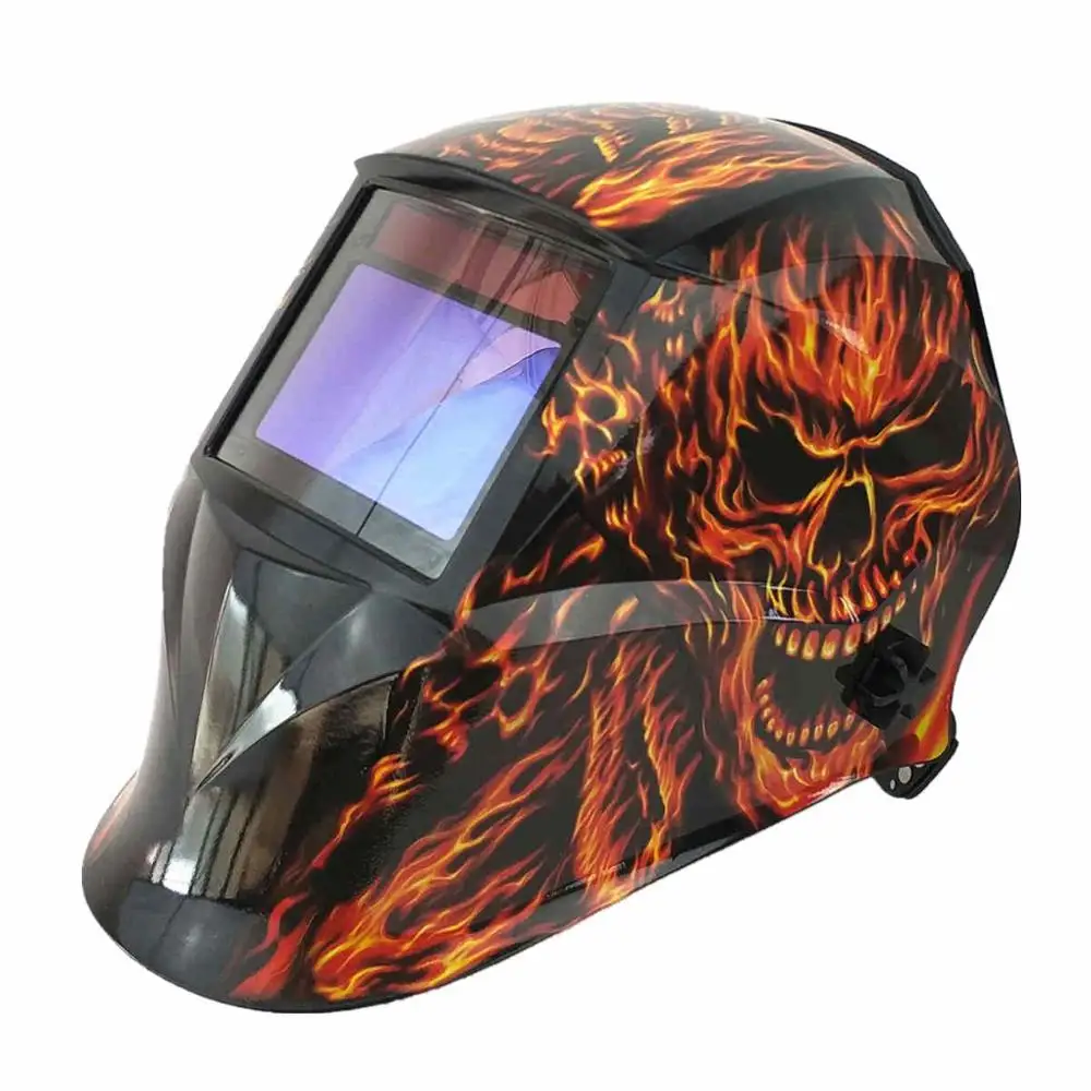 Red Skull Сварочный шлем 100*65 мм 1111 4 датчика шлифования DIN 3/4-13 MMA MIG/MAG TIG CE/UL/CSA/AS Cert Солнечная самозатемняющаяся Сварочная маска - Цвет: Red Skull