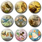 Птичье стекло купол декоративные магниты на холодильник Сова Воробей 30 мм магнит на холодильник держатель для нот кухонные аксессуары домашний декор