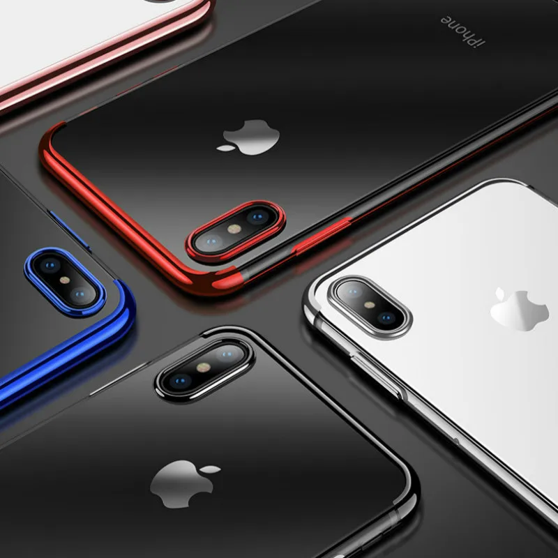 Покрытие ТПУ чехол для телефона iPhone 7 8 PLUS X чехлы силиконовый 5 5S SE 6 6S защитный |