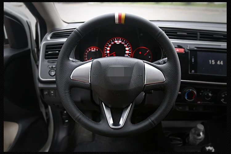 Для HONDA FIT JAZZ 2014 2018 пластиковая наклейка накладка на руль декоративная рамку