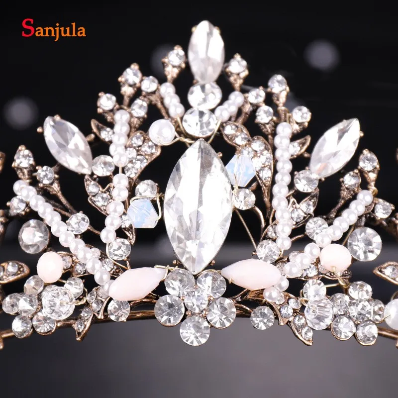 2019 Vintage Bridal Tiaras And Crowns Rhinestones Pearls Wedding Headband New Marriage Headwear T109 | Свадьбы и торжества
