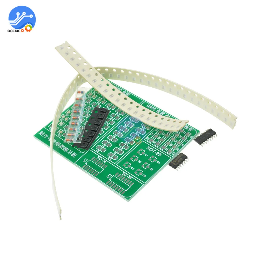 SMT SMD компонент Сварочная тренировочная доска паяльный Комплект сделай сам