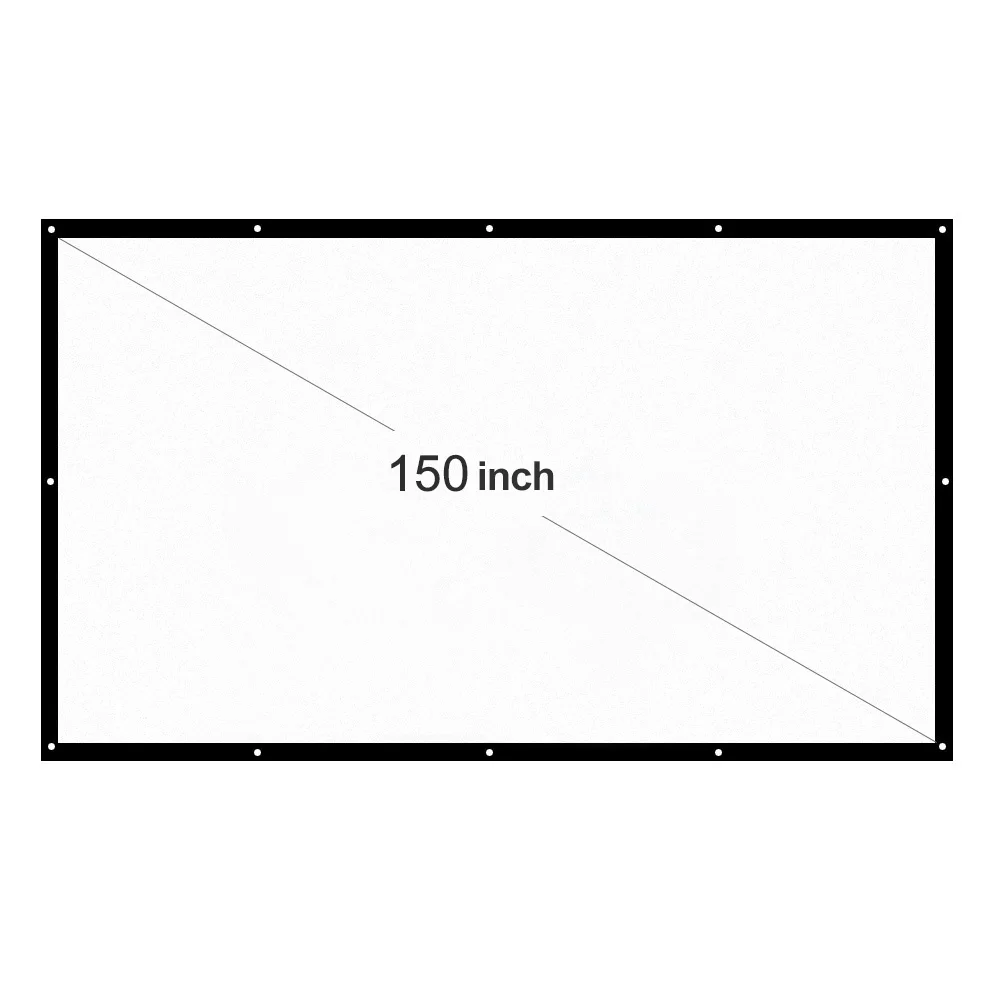 Складной проектор H150 150 дюймов HD 16:9 белый лавсан диагональный проекционный