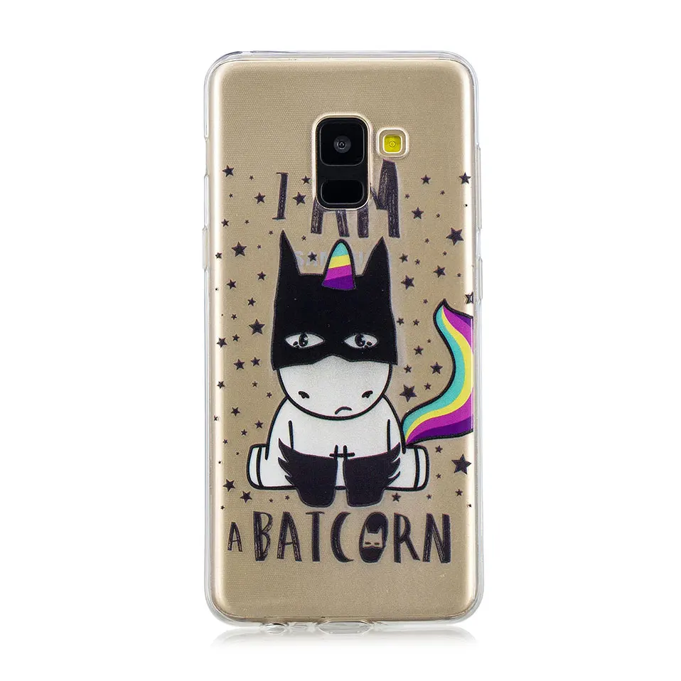 Phone Cases For Samsung S8 S9 Plus Back Case Funda Galaxy A6 A9 A8 2018 Cute Cat Cartoon Covers Note 9 Coque Housing |