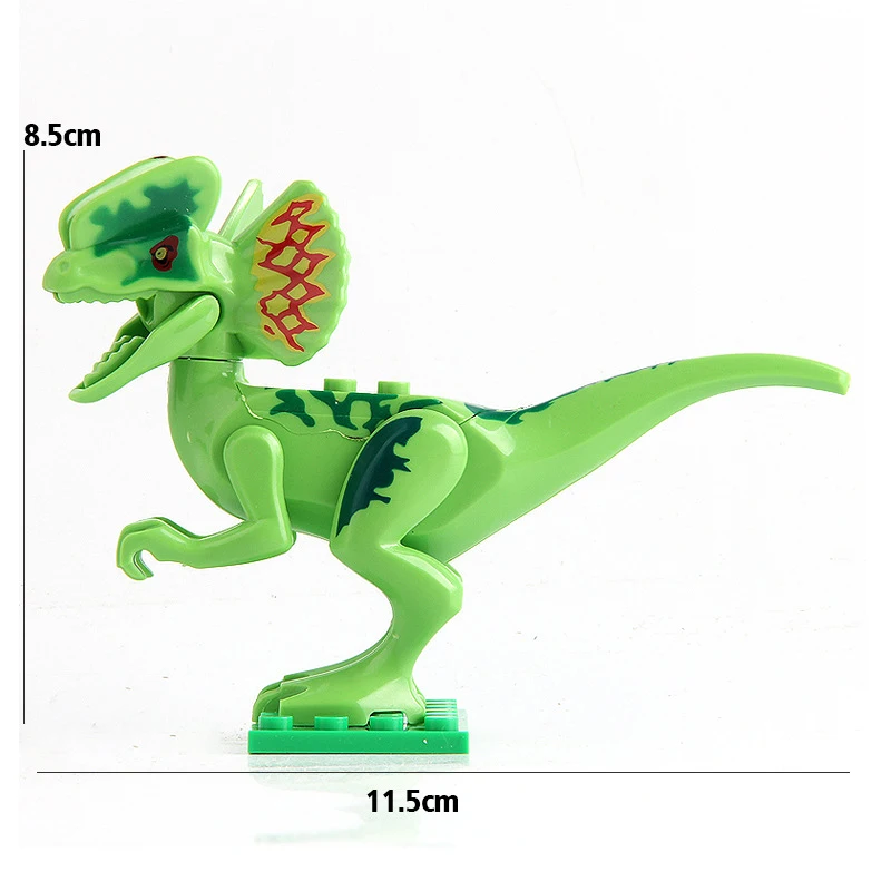 12 шт./компл. Парк Юрского периода 2 динозавры строительные блоки тираннозавр рекс