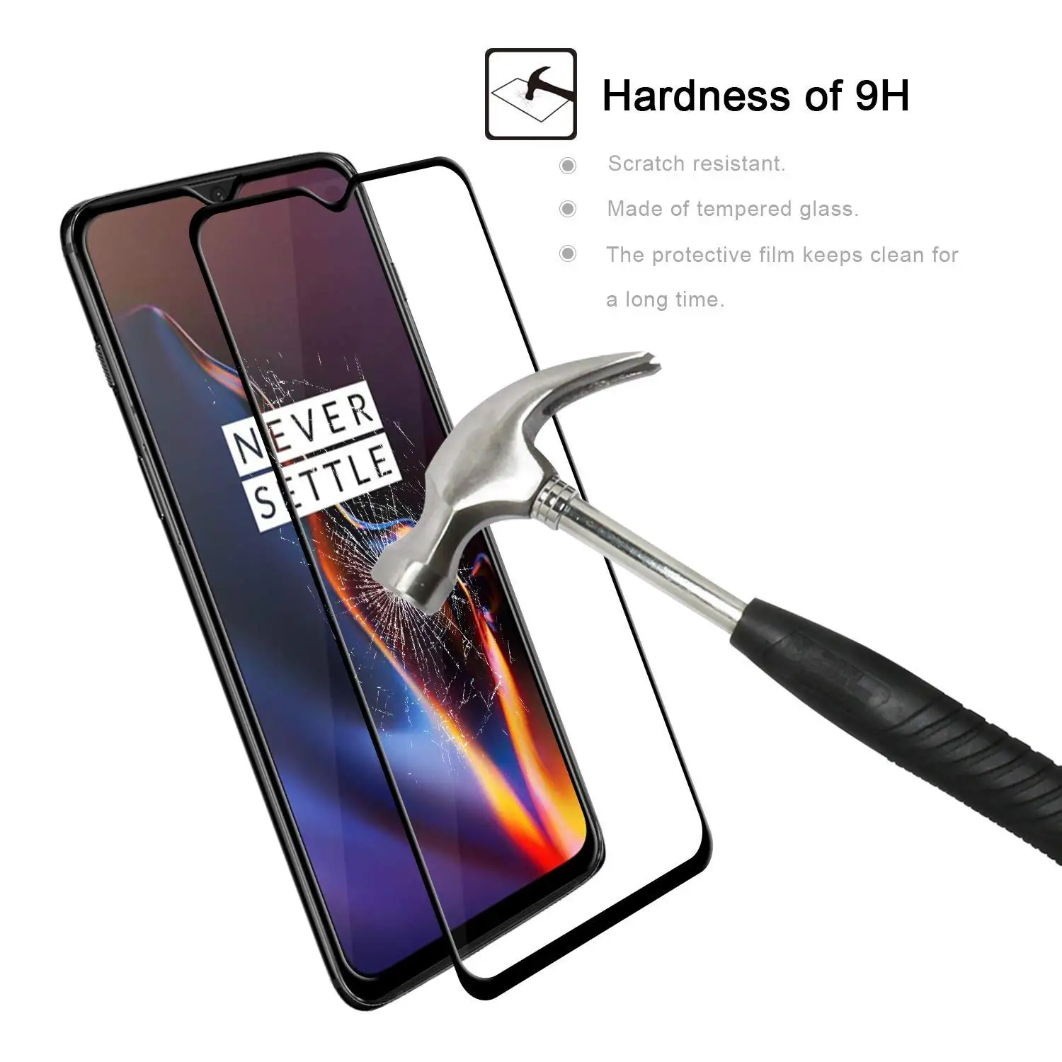 JANSIN 5D Edge изогнутое OnePlus 6T закаленное стекло Защитная пленка для экрана A6010