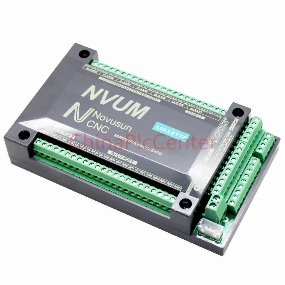 NVUM Новый 3 axis Mach3 CNC контроллер движения USB карта 300 кГц Breakout Board интерфейс
