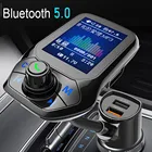 Автомобильный MP3 музыкальный плеер JINSERTA 2022 Bluetooth 5,0 приемник FM-передатчик двойной USB QC3.0 зарядное устройство U-дискTF карта без потерь музыки