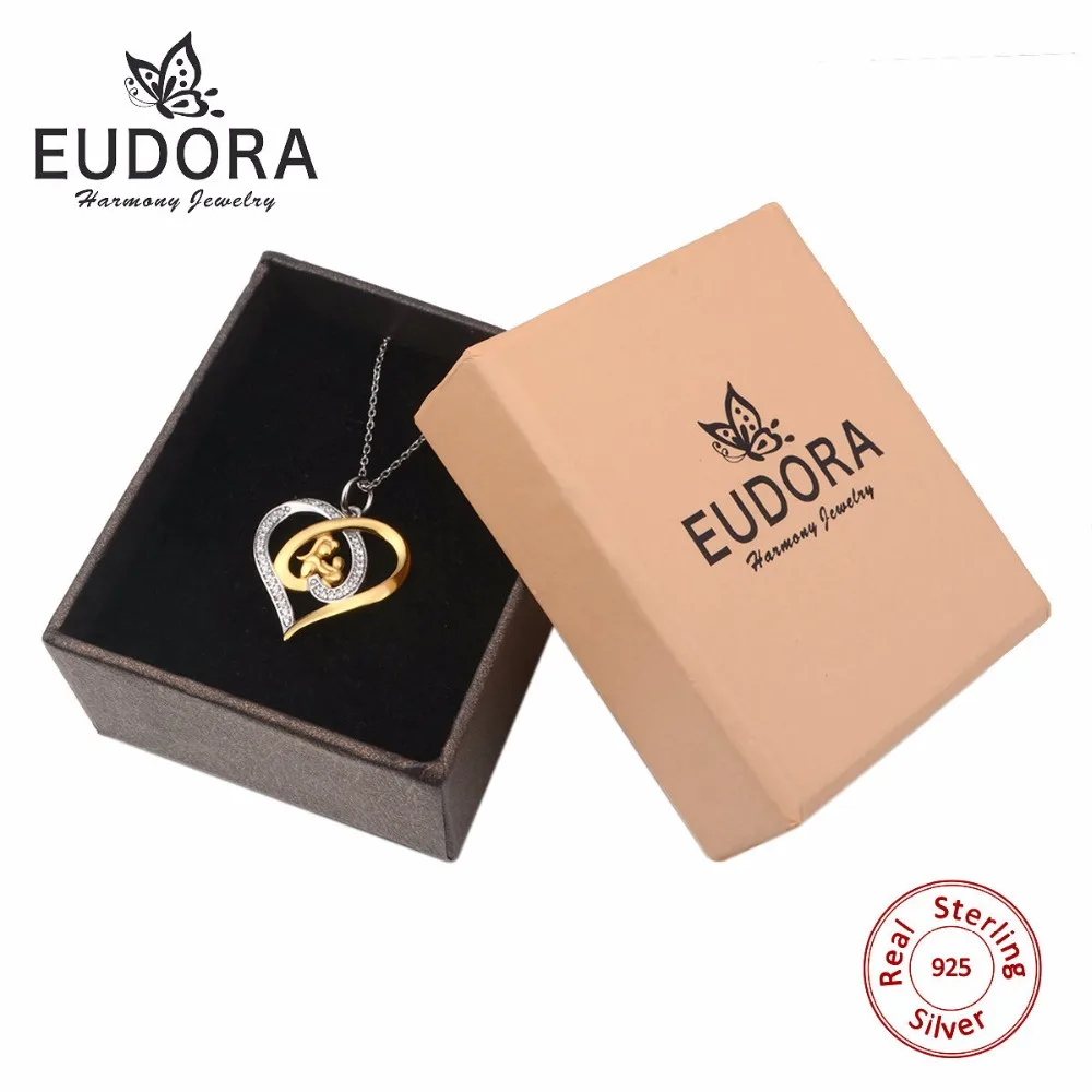 Ожерелье с подвеской в виде сердца из серебра 925 пробы|mother and child jewelry|heart pendant