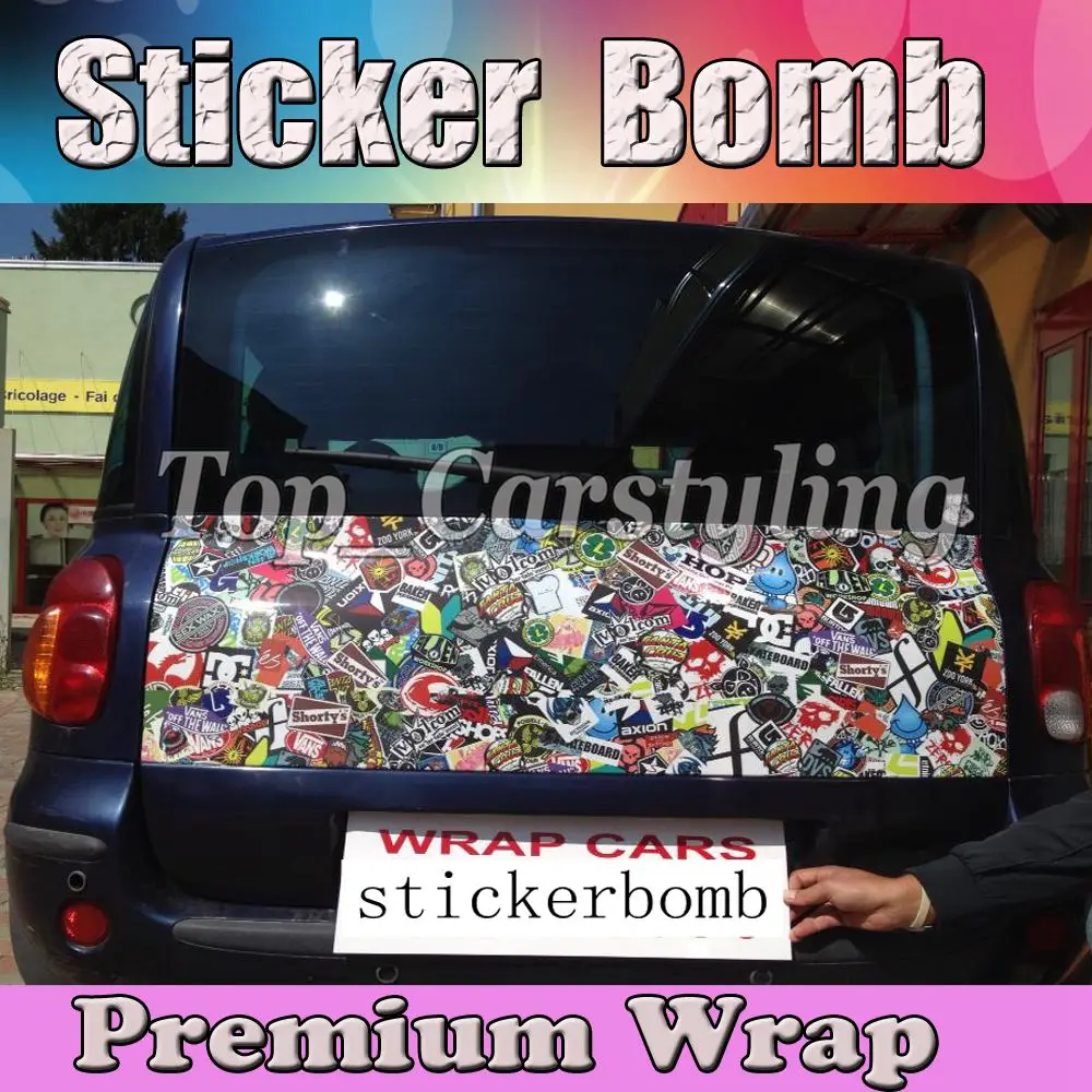 VansLogo Stickerbomb виниловая пленка для автомобиля воздушно пузырьковая оболочка