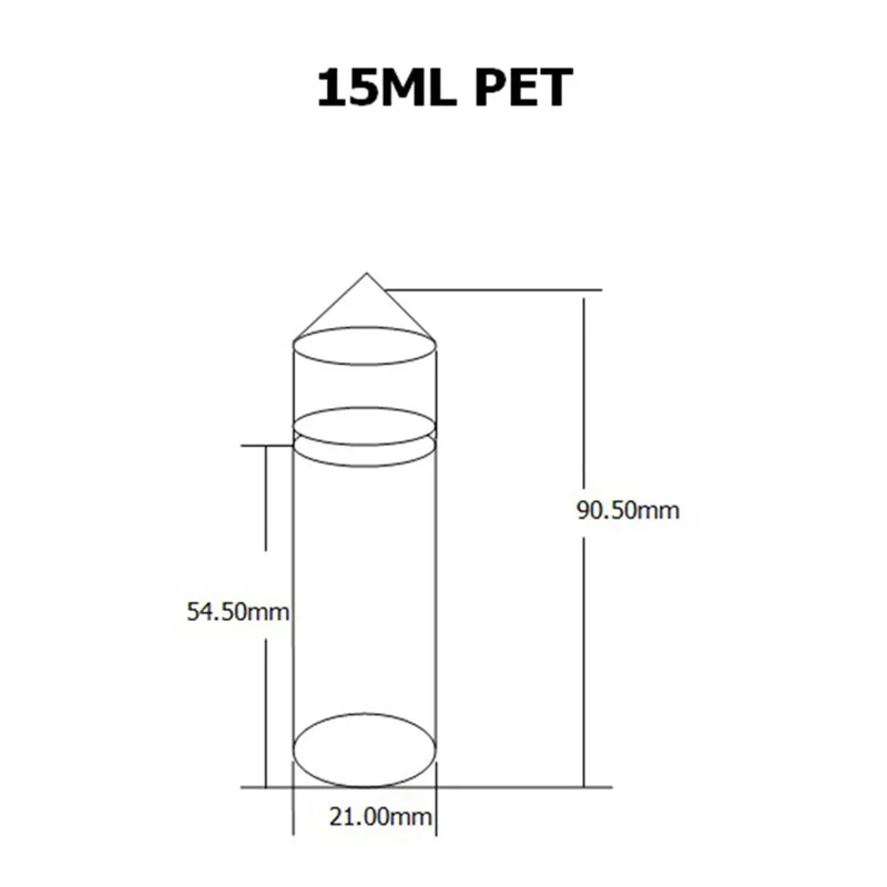 15ml PET 50 шт пустые бутылки для электронных жидкостей 10 мл 15 мл 30 мл 50 мл 60 мл 100 мл 120 мл пластиковый длинный флакон-капельница для жидких жидкостей - Цвет: 15ml PET