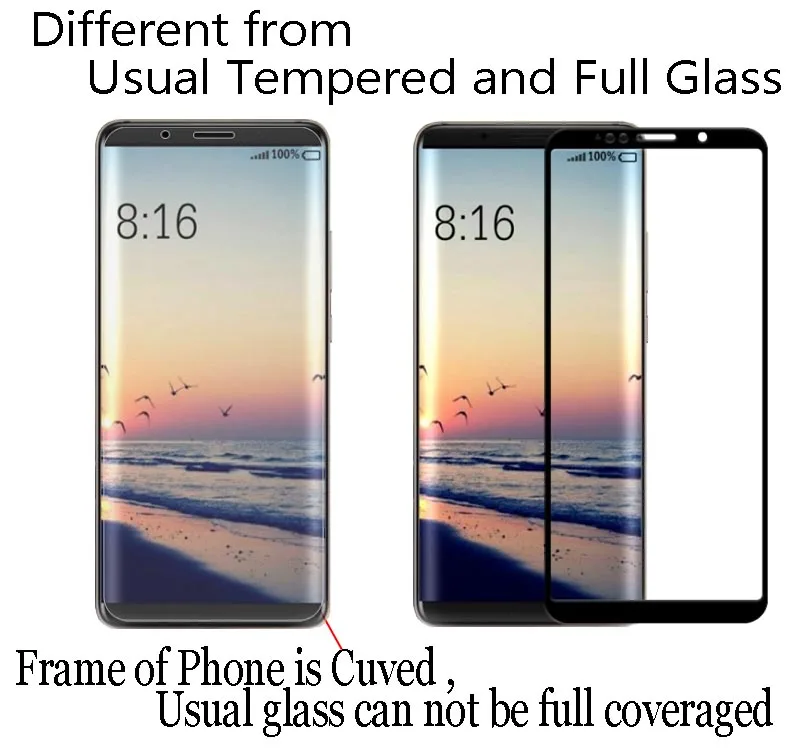 Полностью покрывающее клеем закаленное стекло для Xiaomi Mi 6X защита экрана Защитная