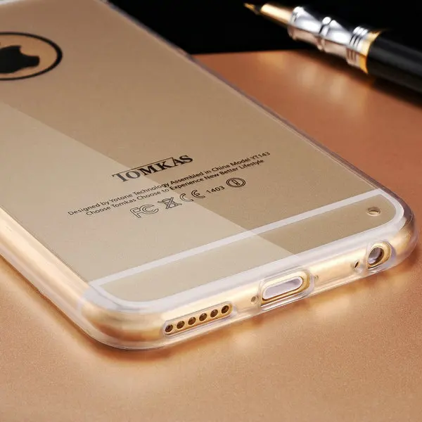 Мягкий тонкий чехол для iPhone 6 Plus / 6S рамка из ТПУ + высокоэластичная Пластиковая