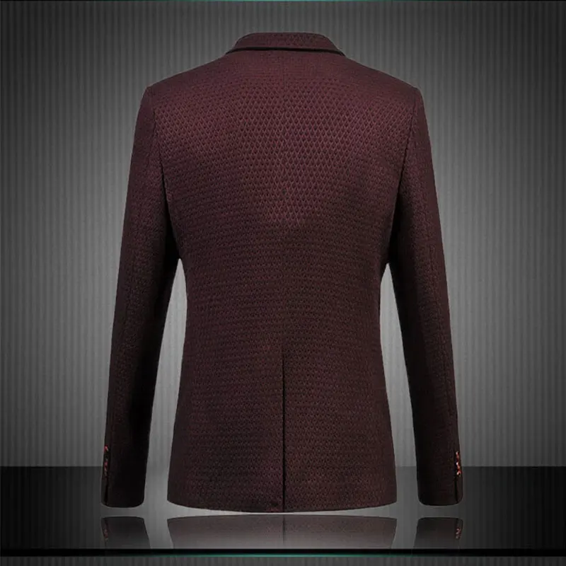ГОРЯЧИЕ ПРОДАЖИ Мужчины Плед Slim Fit Блейзер Новая Коллекция Весна Модный Бренд