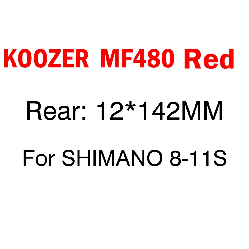 KOOZER MF480 передняя, Задняя Ступица набор 2/4 подшипники 24T трещотка 32 отверстия быстросъемные через ось горный велосипед ступицы для XD - Цвет: Red 12x142mm