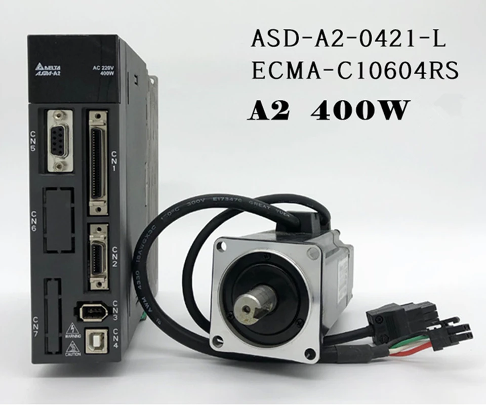 ECMA C10604RS + ASD A2 0421 L AC Серводвигатель 0.4kw 400W 3000rpm 1.27Nm 60 мм Рамка|frames presentation|drivers devicedriver