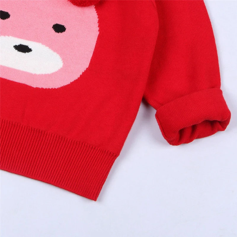 2019 г. Весенние детские свитера с рисунком медведя для девочек весенние модные