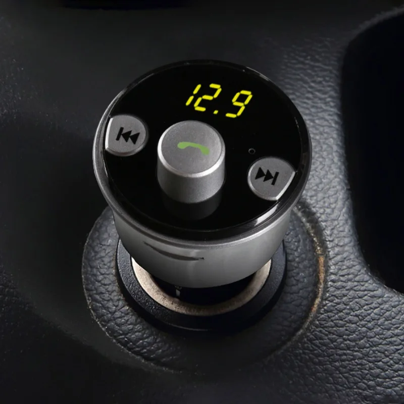 Беспроводной Bluetooth fm передатчик двойное зарядное устройство USB Hands Free для