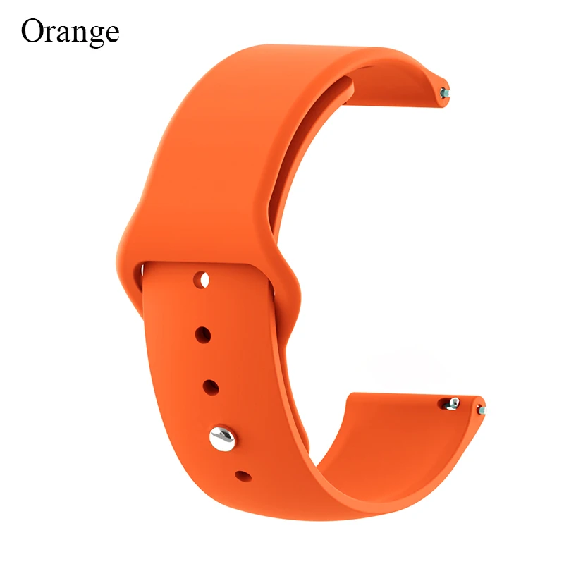 Orange BOORUI 20/22 мм ремешок для часов Силиконовый Браслет Для Xiaomi Amazfit Bip Bit Pace ремни Correa для huawei часы 2/samsung Шестерни S2 - Цвет: Orange