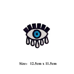 Small eyes Цельнокроеное платье модные блестки глаза блестки патч Винтаж вышитая аппликация Костюмы украшения пришить патч аксессуар - Цвет: Small eyes