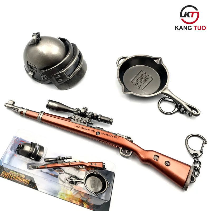 Набор оборудования игры PUBG вращающийся III шлем Pan AWM 98K 17 см модель оружия брелок для игрока сувенир ювелирные изделия