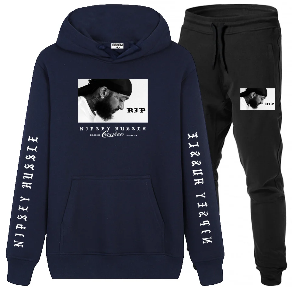 Nipsey Hussle Толстовка для мужчин и женщин + джоггеры костюм со спортивными брюками