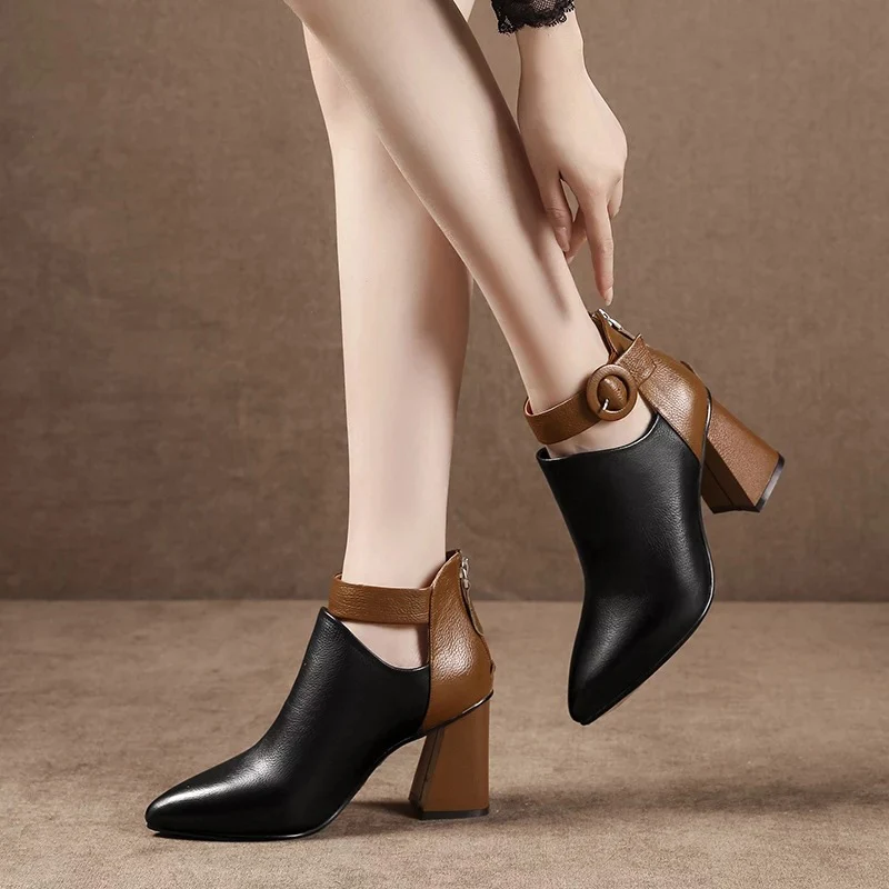 HEE GRAND/Новинка 2018 года Модные женские ботинки Осенняя обувь с пряжкой и ремешком