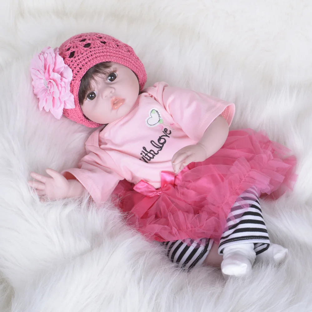 22 &quotReborn baby doll 55 см мягкая ткань тела силиконовый Reborn Baby Doll игрушки новорожденная