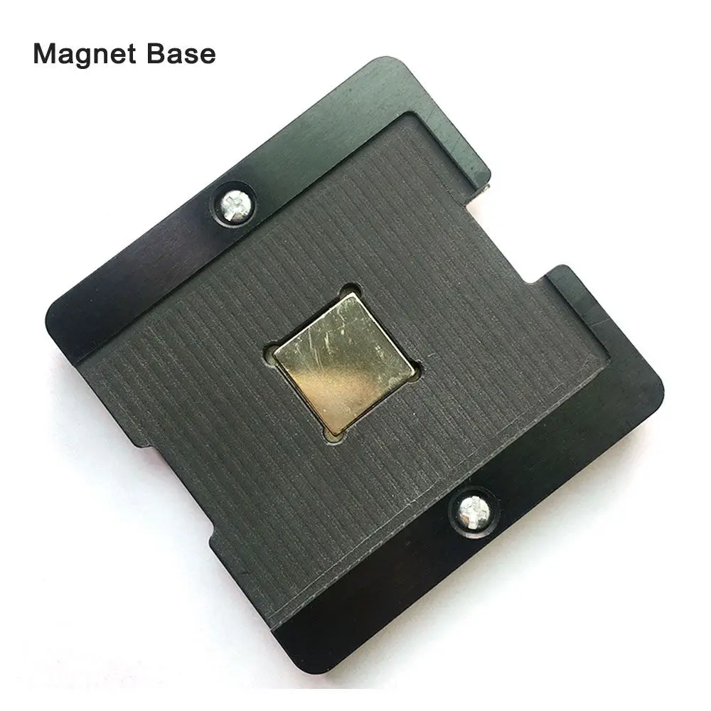 Magnet Base 0,15 мм EMMC EMCP UFS BGA153 BGA162 BGA169 BGA254 реболлинг трафарет завод Оловянная стальная сеть с фиксированной пластиной и регулируемой стальной сеткой - Цвет: Magnet Base
