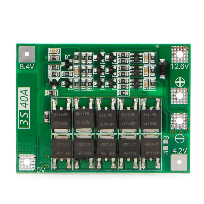 1 шт. 3S 11 V 12 6 40A w/Balance 18650 литий-ионный литиевый аккумулятор BMS Защитная плата