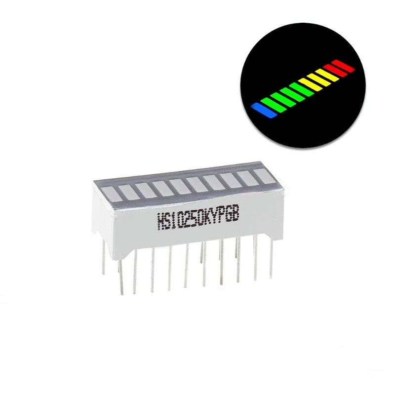 

LED 10 Segment Led Bargraph Light Display Red Yellow Green Blue Bar Graph chart column