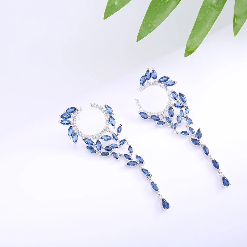 Женские серьги в форме цветка GAOLA элегантные конского глаза с фианитом ювелирные