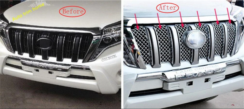 Lapetus Передняя средняя решетка гриль крышка Накладка подходит для Toyota Land Cruiser Prado