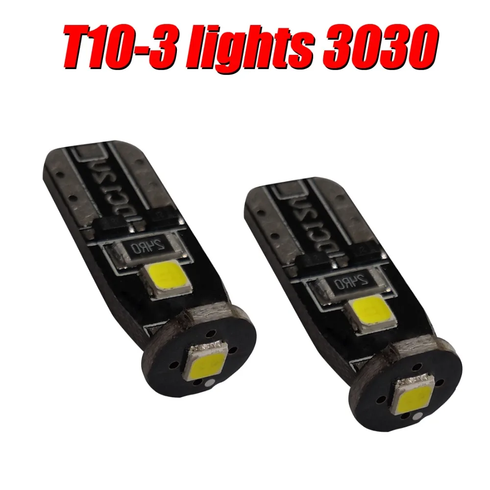 4 шт. высокого качества T10 3smd 3030 W5W 3led широкий светильник обратная Лицензия плиты