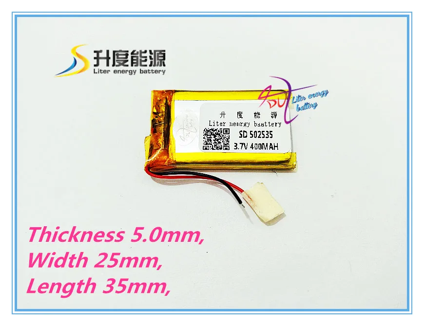 Liter energy battery 3 7 V 400mAh 502535 универсальный литий-ионный аккумулятор для планшетных ПК