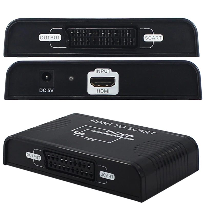 HDMI в SCART конвертер видео аудио адаптер для HD аналоговый композитного сигнала +
