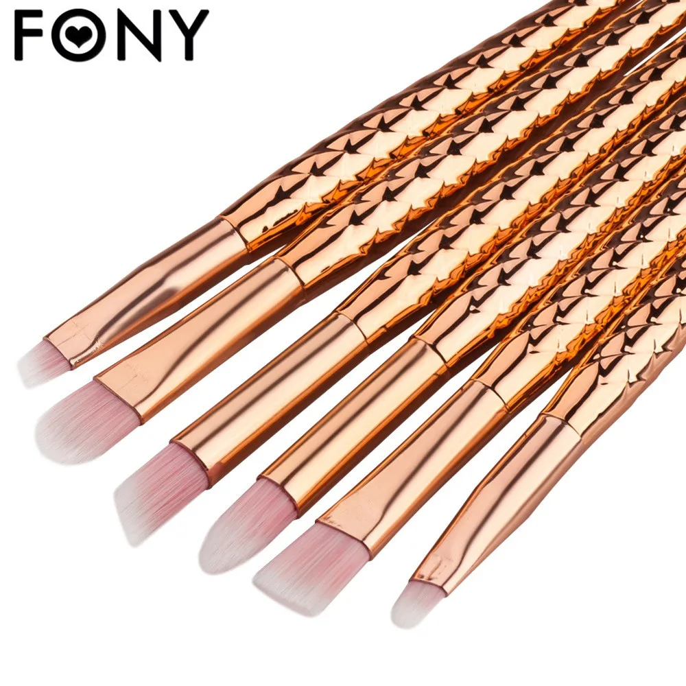 Fony Новых Мужчин 11 шт. Русалка Фонд Кисти Для Макияжа Pro Тени Век Бровей