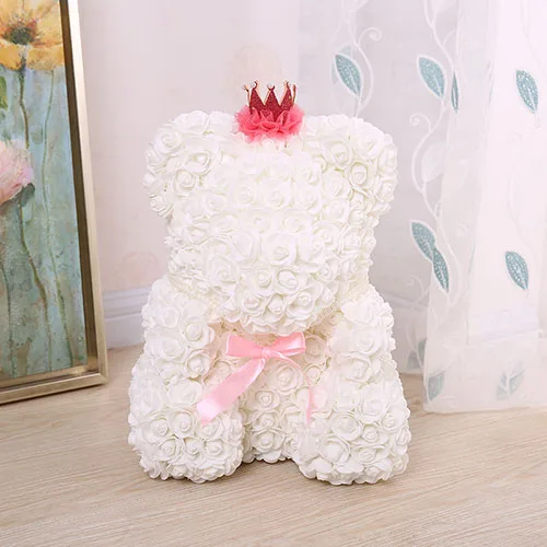 Type 1 YO CHO розовый медведь 40 см 23 см цветы искусственный плюшевый медведь розы Женские Подарочные коробки ко Дню Святого Валентина свадебные украшения цветы - Цвет: Type 1