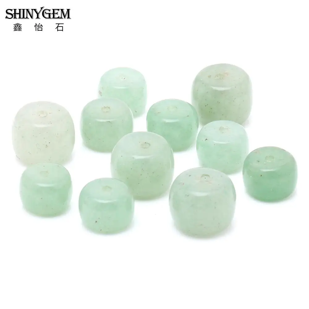 Круглые зеленые бусины ShinyGem 5*8 мм/8*10 мм Rondelle китайские из натурального камня для