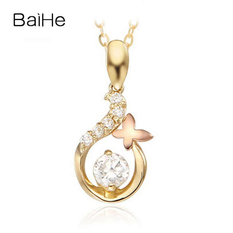 Ожерелье BAIHE из 18-каратного желтого розового золота с натуральными бриллиантами 0