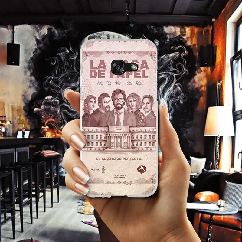For Samsung Galaxy A3 A5 A7 J1 J2 J3 J4 J5 J6 J7 2016 2017 2018 Bags Soft Silicone Phone Cases TV The Paper House Money Heist |