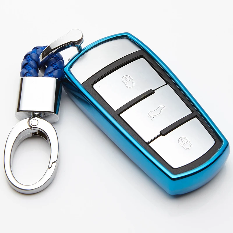 Новый TPU чехол для автомобильных ключей Vw CC Passat B6 B7 B8 B5.5 3C поло T5 Scirocco Tiguan Jetta 6 вверх