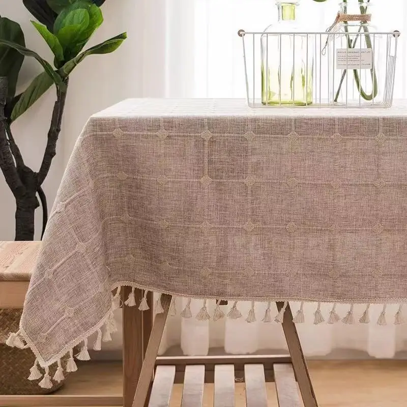 Coffee Table Desk Cover Round Rectangle Tablecloths with Flower Pattern | Дом и сад