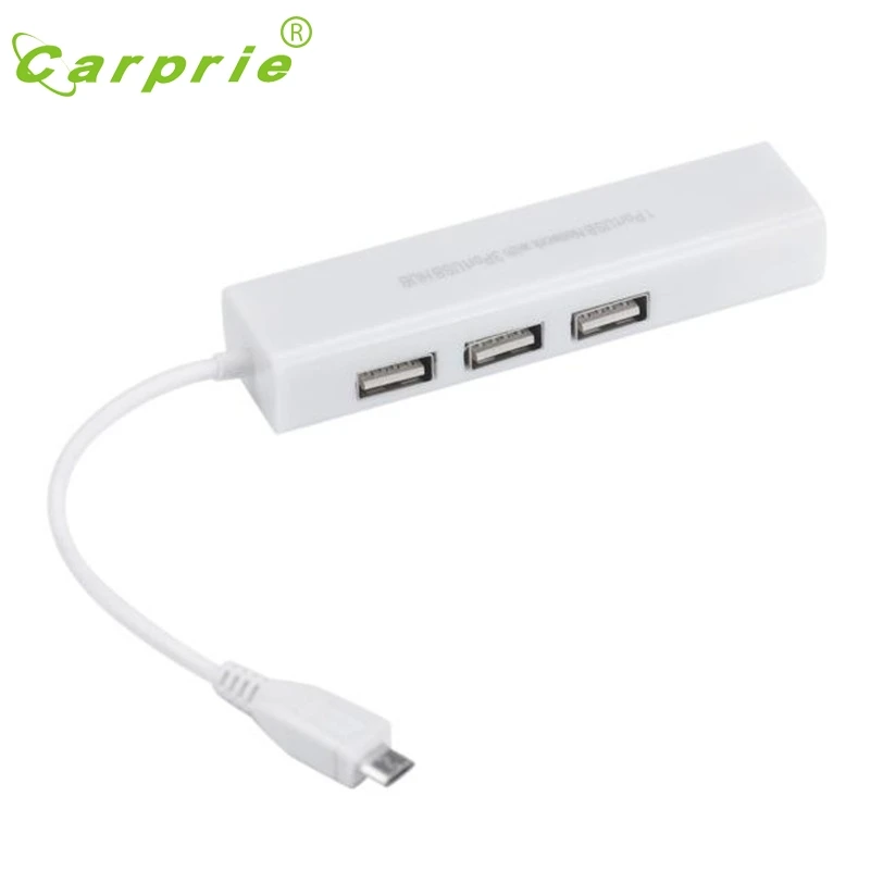 Адаптер CARPRIE Micro USB для сетевой локальной сети Ethernet RJ45 с 3 портами 2 0 хаб адаптер Mar9