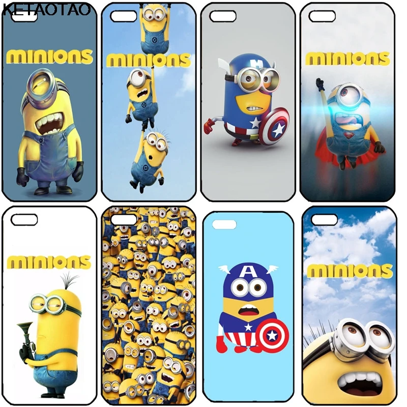 KETAOTAO новые 3D Мультяшные Миньоны чехлы для телефонов iPhone 4S SE 5 6 5C 5S 6S 7 8 5Plus XR XS Max