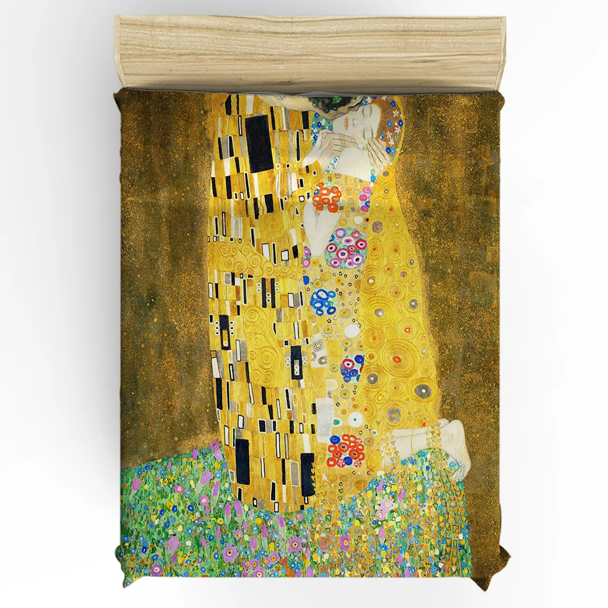 Gustav Klimt The Kiss Пододеяльник 3D хлопок размер King Size пододеяльник комплект постельное