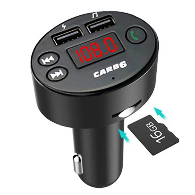 Bluetooth fm-передатчик Автомобильный MP3 аудио музыкальный плеер двойной USB Радио модулятор TF/USB автомобильный комплект громкой связи с 5 В 2.1A USB зарядное устройство