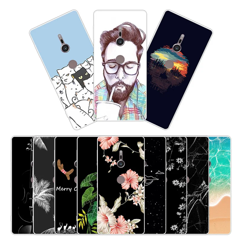 Slim Cases for Sony Xperia XZ2 Soft Silicone Antler Cover 5.7&quot H8216 H8266 Clear TPU XZ 2 H8296 Shell |